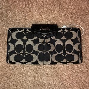 Coach black and gray wallet